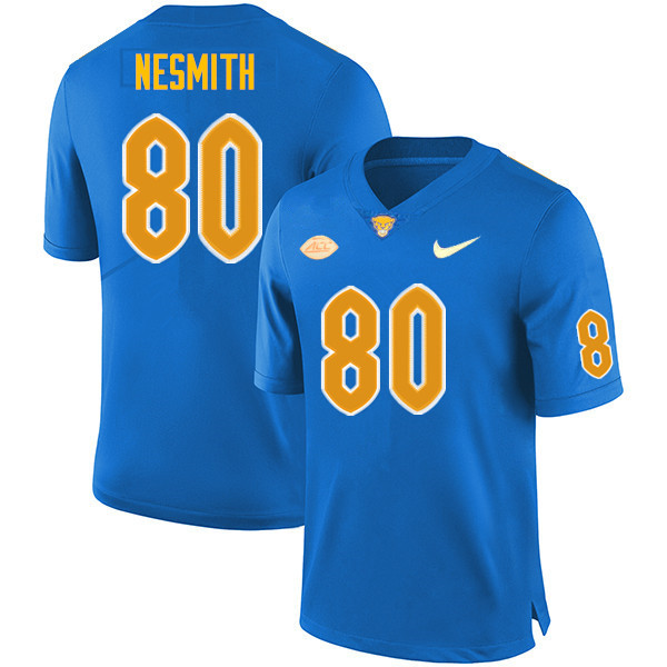 Men #80 Isaiah Nesmith Pitt Panthers College Football Jerseys Sale-Royal